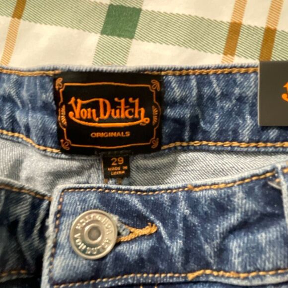 Von Dutch Originals Women’s Wide Leg Streetwear Jeans - Picture 13 of 15